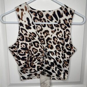 Leopard Print Crop Top ~ Brand new with tags never worn | size medium
